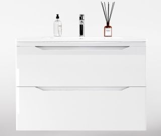 Тумба под раковину Style Line Марелла 80 Люкс Plus СС-00002411 белый глянец